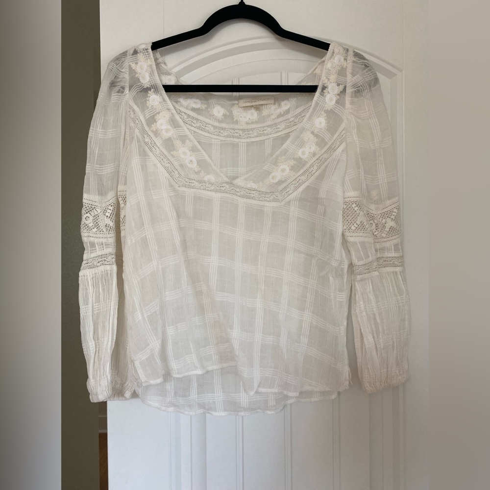 LSF Oversized embroidered beach cover up top size S